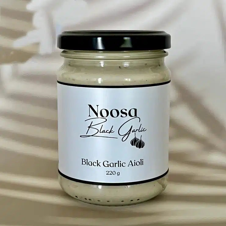 Black Garlic Aioli 220g Noosa Black Garlic