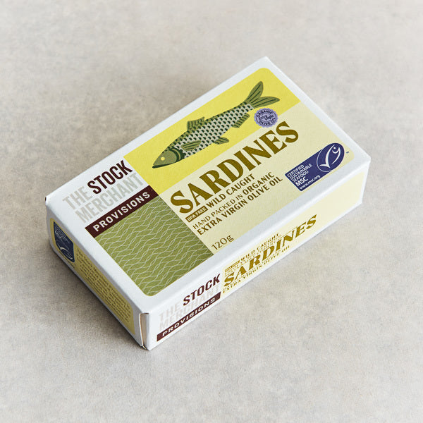 Sardines in Extra Virgin Olive Oil 120g The Stock Merchant
