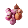 Bunch of shallots on a white background