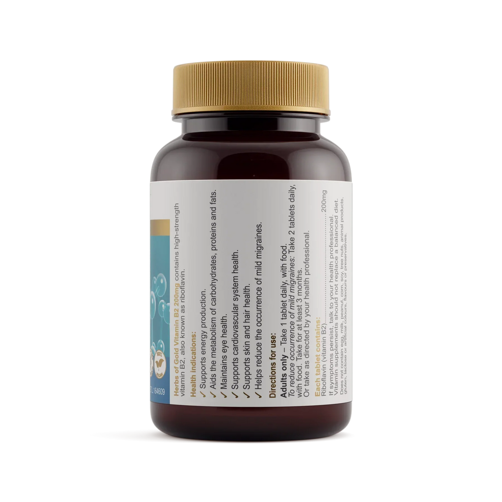 Vitamin B2 200mg 60t Herbs Of Gold