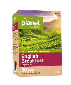English Breakfast Tea 50 bags Planet Organic
