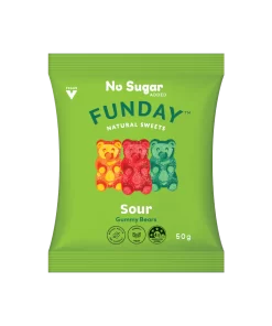 Sour Vegan Gummy Bears 50g Funday
