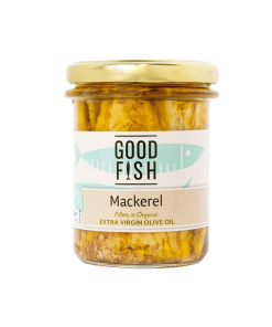 Mackerel EVOO 195g Good Fish Olive Green Organics