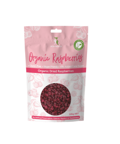 Organic Dried Raspberries 125g Dr Superfoods