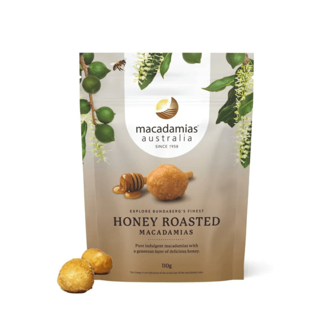 Honey Roasted Macadamias 110g Macadamias Australia