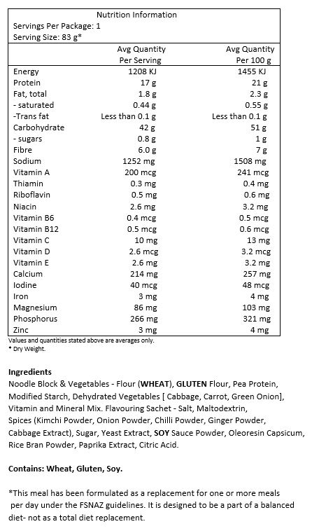 Noodle Bowl Spicy Kimchi 83g Wholesome Bowl - Image 2