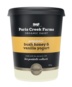 Bio-Dynamic Bush Honey & Vanilla Yogurt 500g Paris Creek