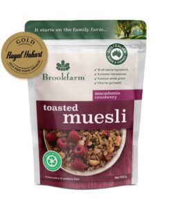 Brookfarm Cranberry & Macadamia Toasted Muesli 500g