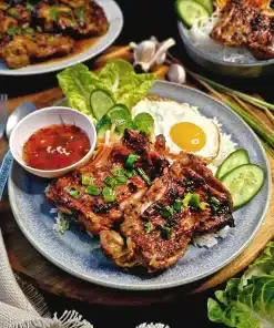 Ga Nuong Sa Lemongrass Chicken 6pc + Sauce 942g Purple Mint Kitchen