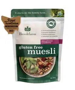 Gluten Free Cranberry & Macadamia Muesli 350g Brookfarm