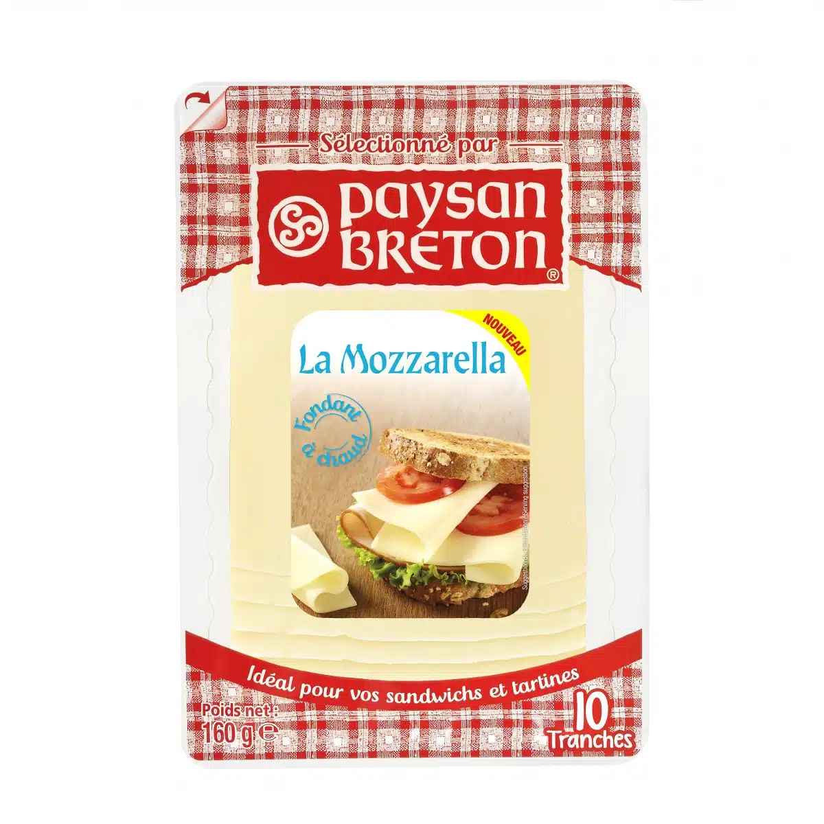 Mozzarella Slices 160g Paysan Breton