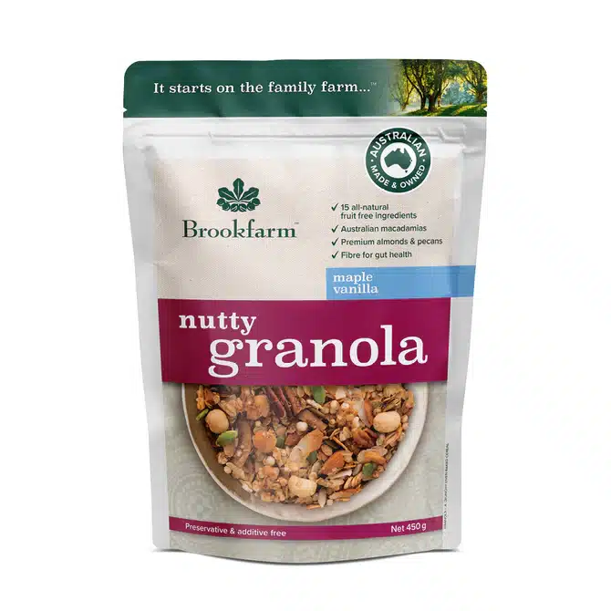 Maple & Vanilla Nutty Granola 450g Brookfarm