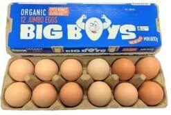Organic Jumbo Eggs 800g Big Boys