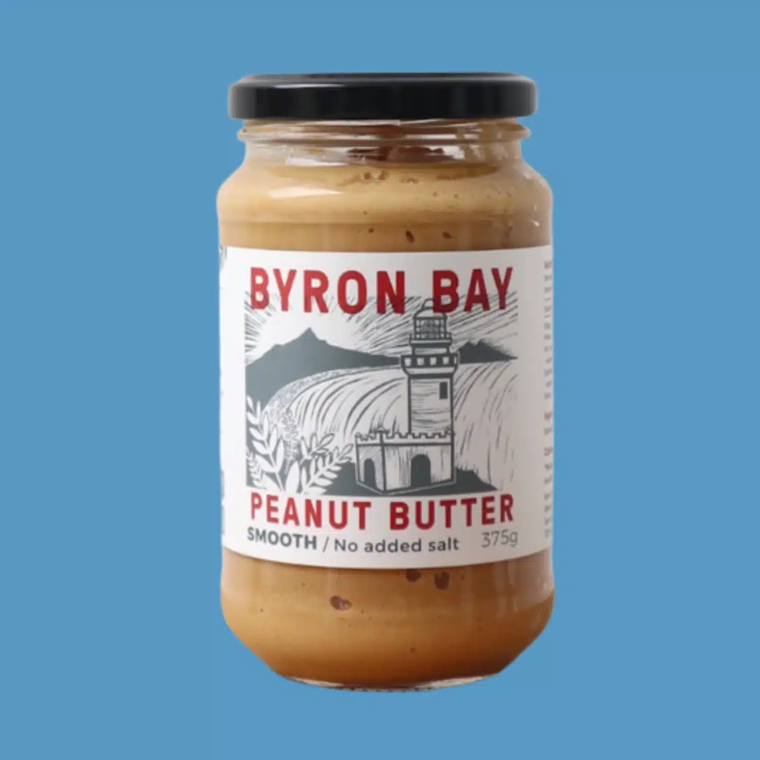Peanutbut Smooth unsalted 375g Byron Bay peanut Butter Co