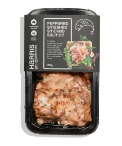 Peppered Smashed Smoked Salmon 150g Harris Smokehouse