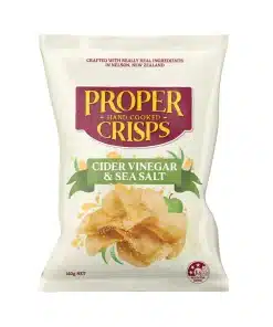 Crisps Vinegar & Sea Salt 140g Proper Crisps