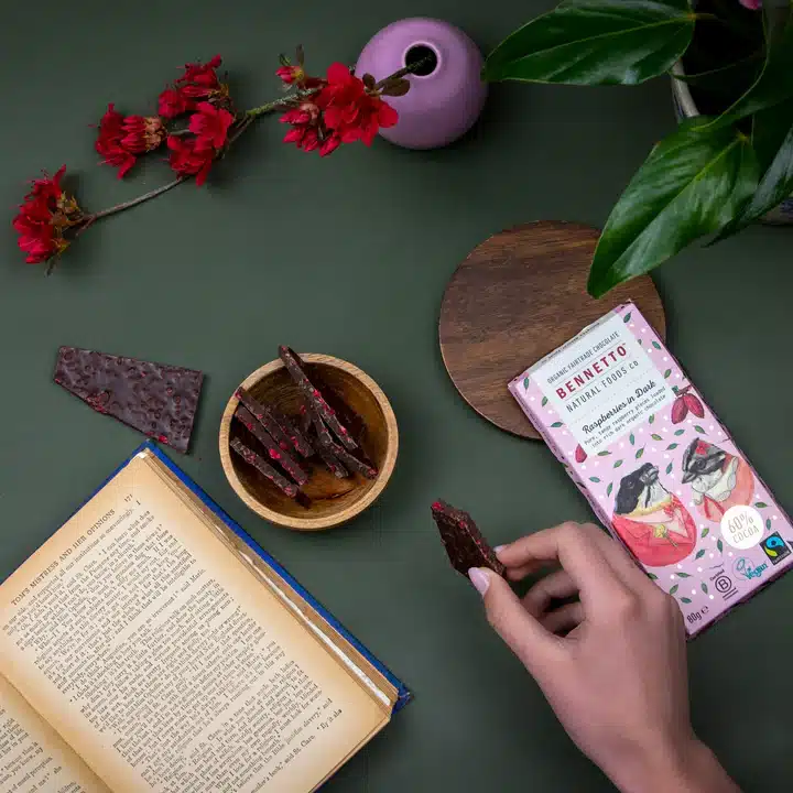 Organic Dark Chocolate Raspberries In Dark 80g BENNETTO - Image 3