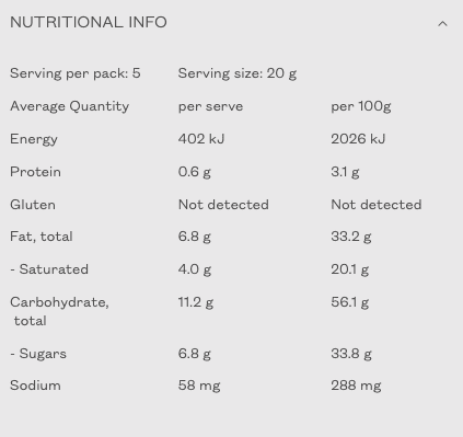 Peanut Brittle Thins 100g Pana Organic Artisan - Image 2