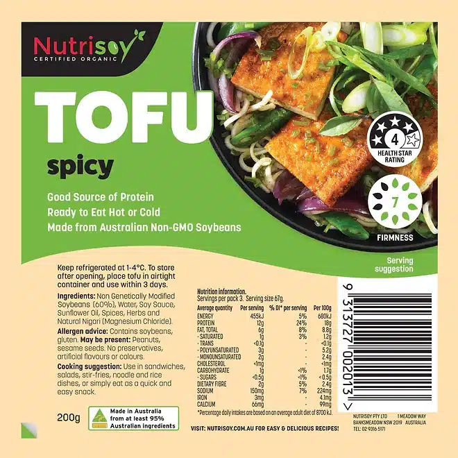 Spicy Tofu 200g Nutrisoy