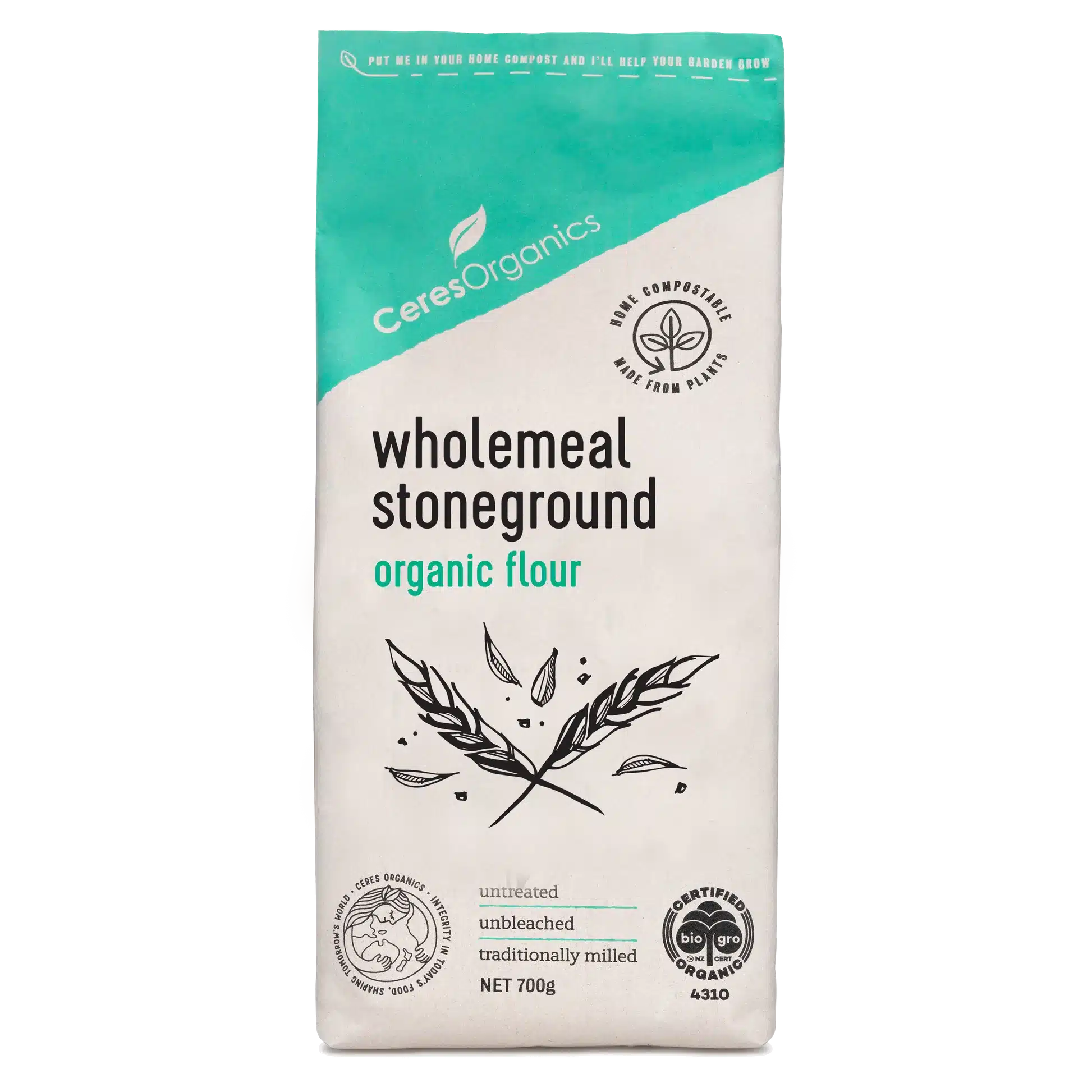 Wholemeal Flour 800g Ceres Organics