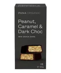 Peanut Caramel Snack Bar 100g Multipack Pana Organic