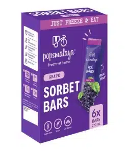 Sorbet Bars x6 Grape 270ml Freeze-At-Home Pops Malaya