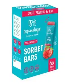 Sorbet Bars x6 Strawberry 270ml Freeze-At-Home Pops Malaya