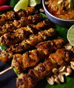 Satay Chicken Skewers 795g Purple Mint Kitchen