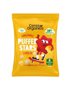 Puffed Stars Cheese 80g Ceres Organics