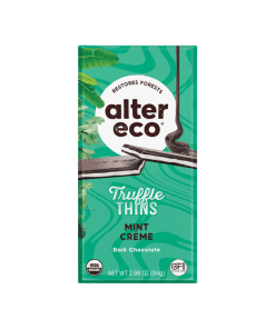 Mint Creme Truffle Thins Alter Eco 84g