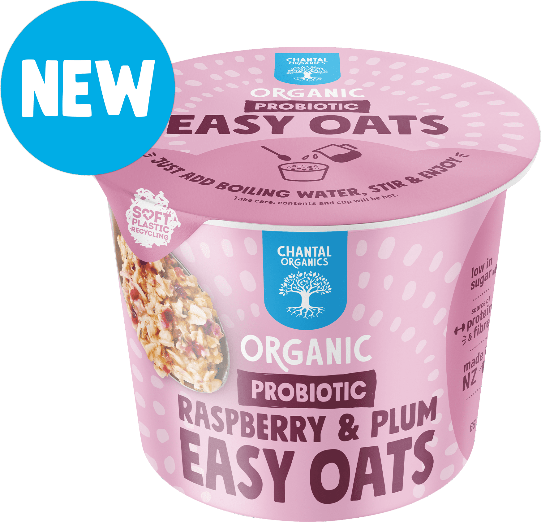 Plum& Hemp Seed Oats 65g Chantal Organics