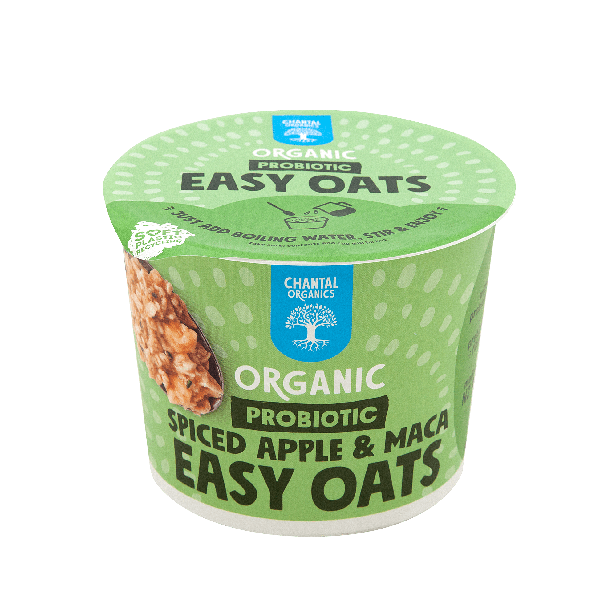 Spiced Apple Maca Oats 65g Chantal Organics