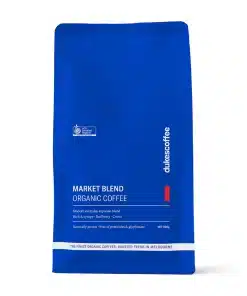 Organic Coffee Market Blend Whole Beans 200g Dukes Coffee