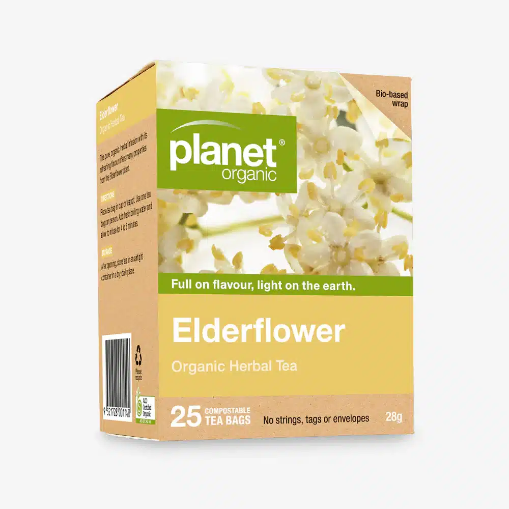 Elderflower Tea 25 Bags Planet Organic