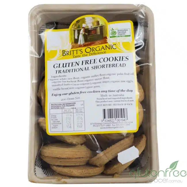 GF Vanilla Tradtional Shortbread Cookies 200g Britts