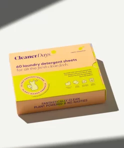 Laundry Detergent Sheets Lemon & Eucalyptus x60 Cleaner Days