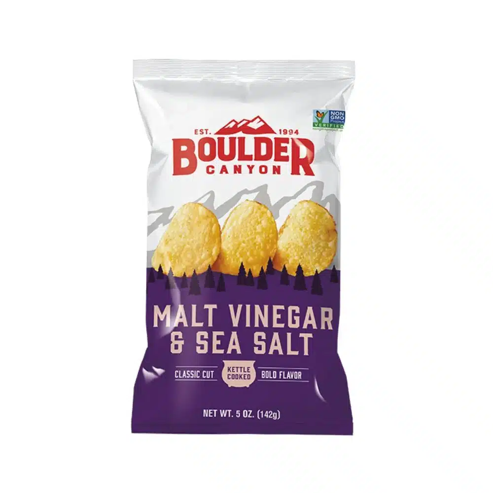 Malt Vinegar & Sea Salt Chips 142g Boulder Canyon