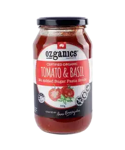 Organic Tomato & Basil Pasta Sauce 500g Ozganics