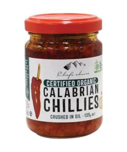 Organic Calabrian Crushed Chillies In Olive Oil 135g Chefs Choice