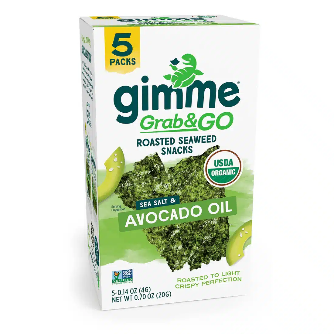 Roasted Seaweed Avocado Oil 5x4g 20g Gimme
