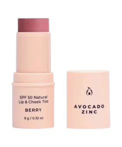 SPF50 Natural Lip & Cheek Tint Berry 9g Avocado Zinc