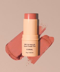 SPF50 Natural Lip & Cheek Tint Coral 9g Avocado Zinc