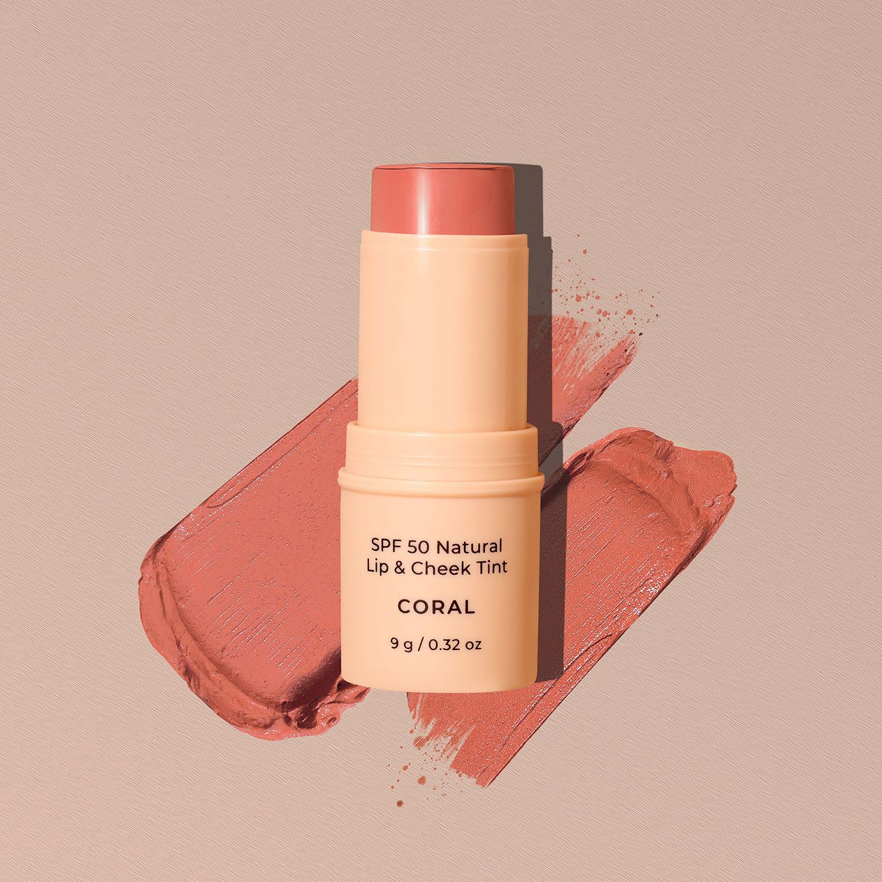 SPF50 Natural Lip & Cheek Tint Coral 9g Avocado Zinc
