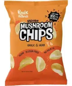 Shiitake Mushroom Chips Garlic and Herbs 32g Real Naturals