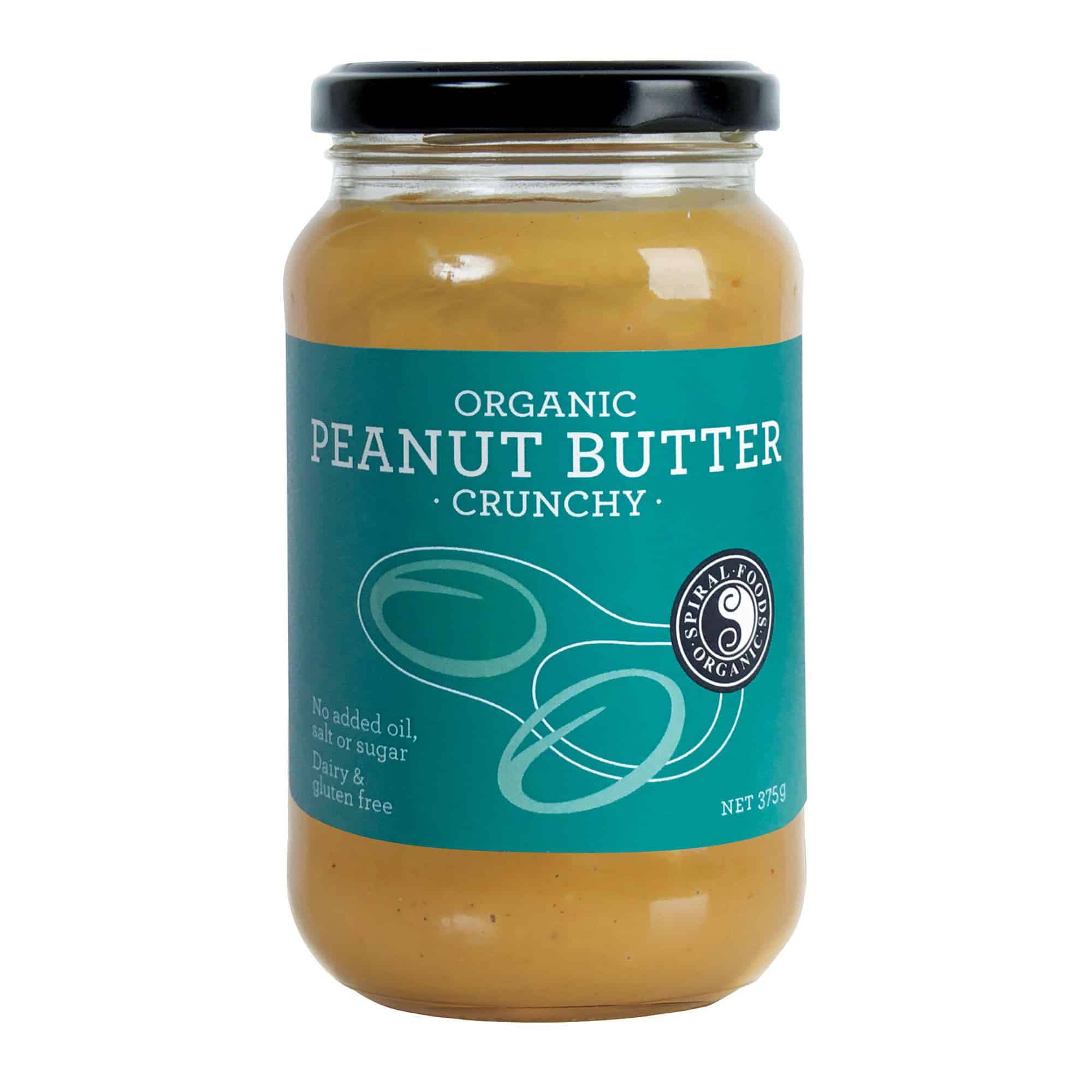 Organic Crunchy Peanut Butter 375g Spiral