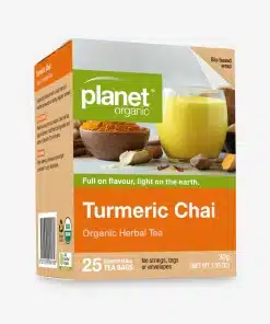 Turmeric Chai 25 Tea Bags 30g Planet Organic