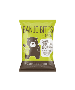 Banjo Bites Carob Coated Sultanas 8 Pack 120g The Carob Kitchen
