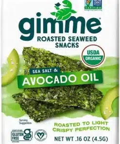 Roasted Seaweed Snacks With Sea Salt & Avocado Oil 6x4.5g Gimme