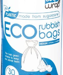 SUGARWRAP Eco Rubbish Bags Made from Sugarcane Medium 27L x30