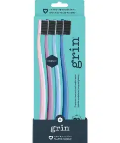 100% Recycled Toothbrush Medium Purple Grin